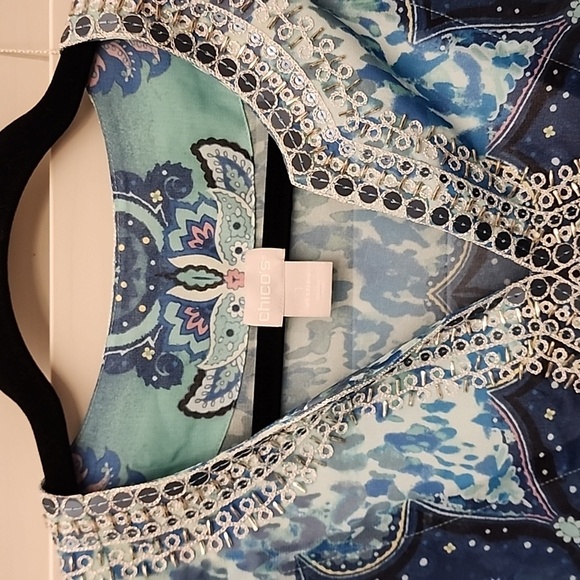 Chico’s cool pullover tunic sz 1(8-10) - Picture 5 of 9